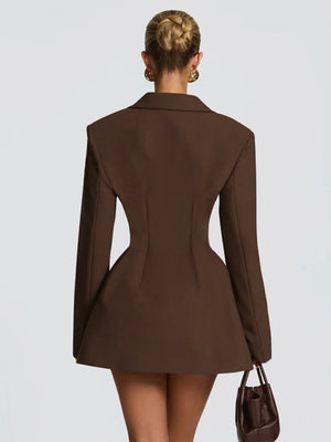 V-neck, Long Sleeves, Tulip-shaped Waist Blazers