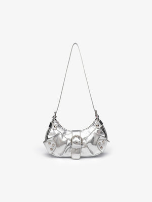 Stylish And Edgy Motorcycle Studded Shoulder Bag