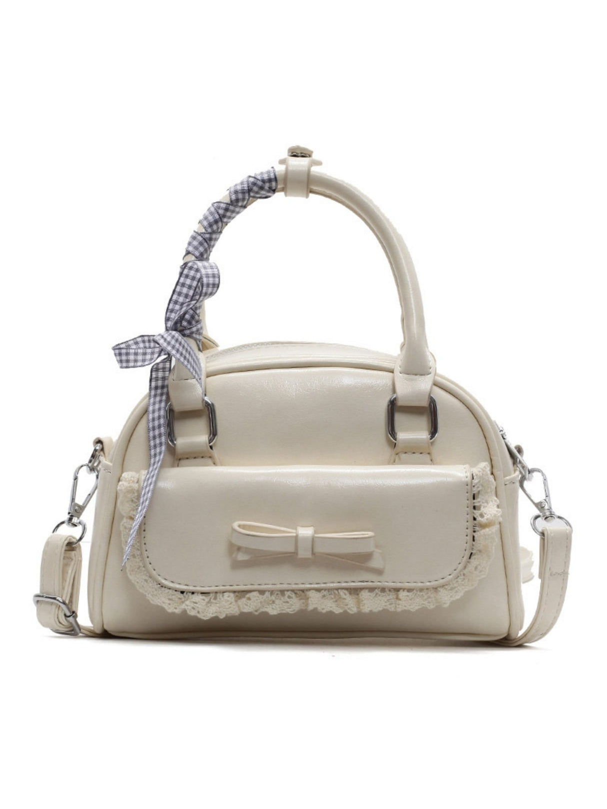 Sac à main orné de dentelle