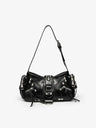 Stylish Leopard Print Edgy Biker Studded Shoulder Bag