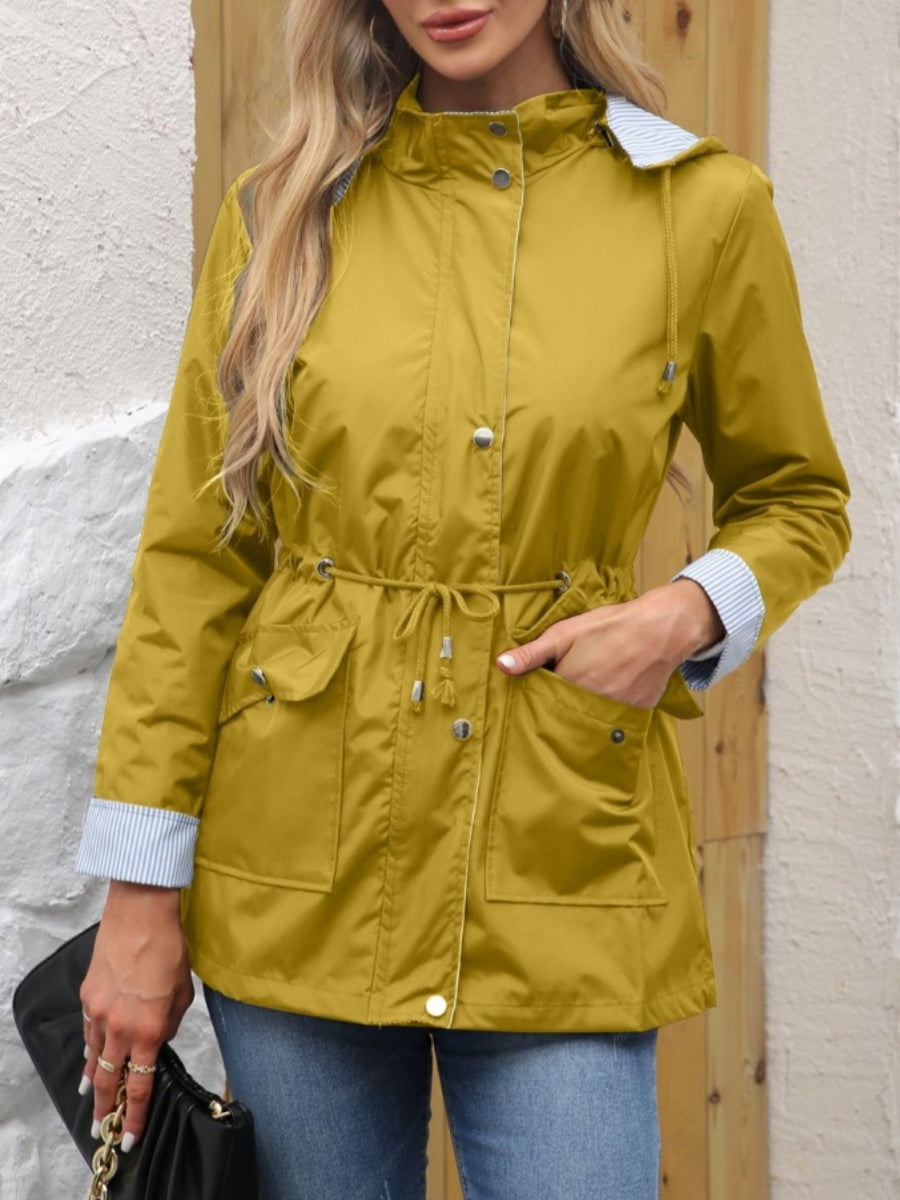 Removable Cap Water Proof Pocket Hooded Jackets