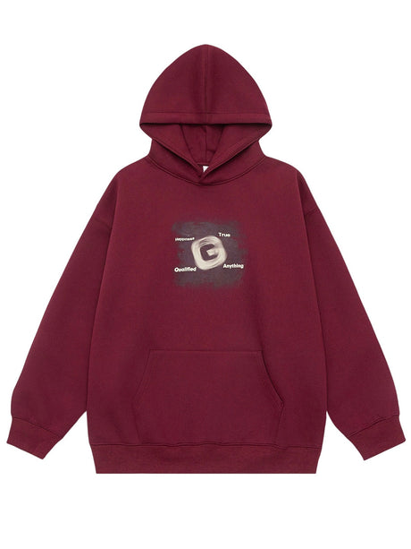 Letter Print Hooded Sweatshirts&Hoodies
