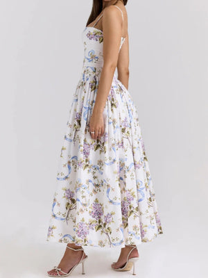 Elegant And Gentle Style, Slimming Floral Print Sundress