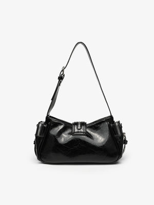 Stylish Leopard Print Edgy Biker Studded Shoulder Bag