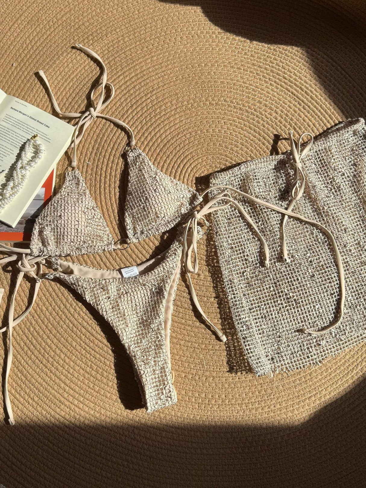 Mesh Sexy Strappy Swimsuit Bikini Three-Piece Set