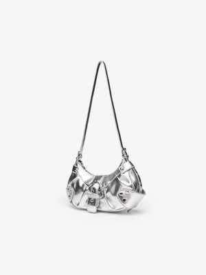 Stylish And Edgy Motorcycle Studded Shoulder Bag