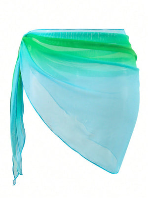 Gradient Color Tie Beach Dress