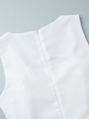 Square Collar Cotton And Linen Camisoles Leisure Temperament Maxi Dresses