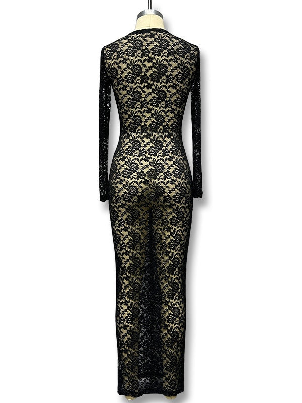 Liber Autumn Women's Lace Lace Maxi Dresses
