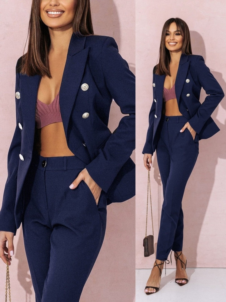 Double-breasted Two-piece Suit