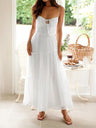 High-waisted Halter Dress With Bow Tie Detailing
