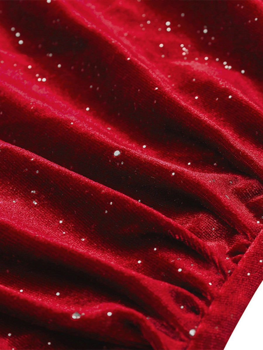 Liber Autumn Women's Sequins V-neck Mini&Short Dresses