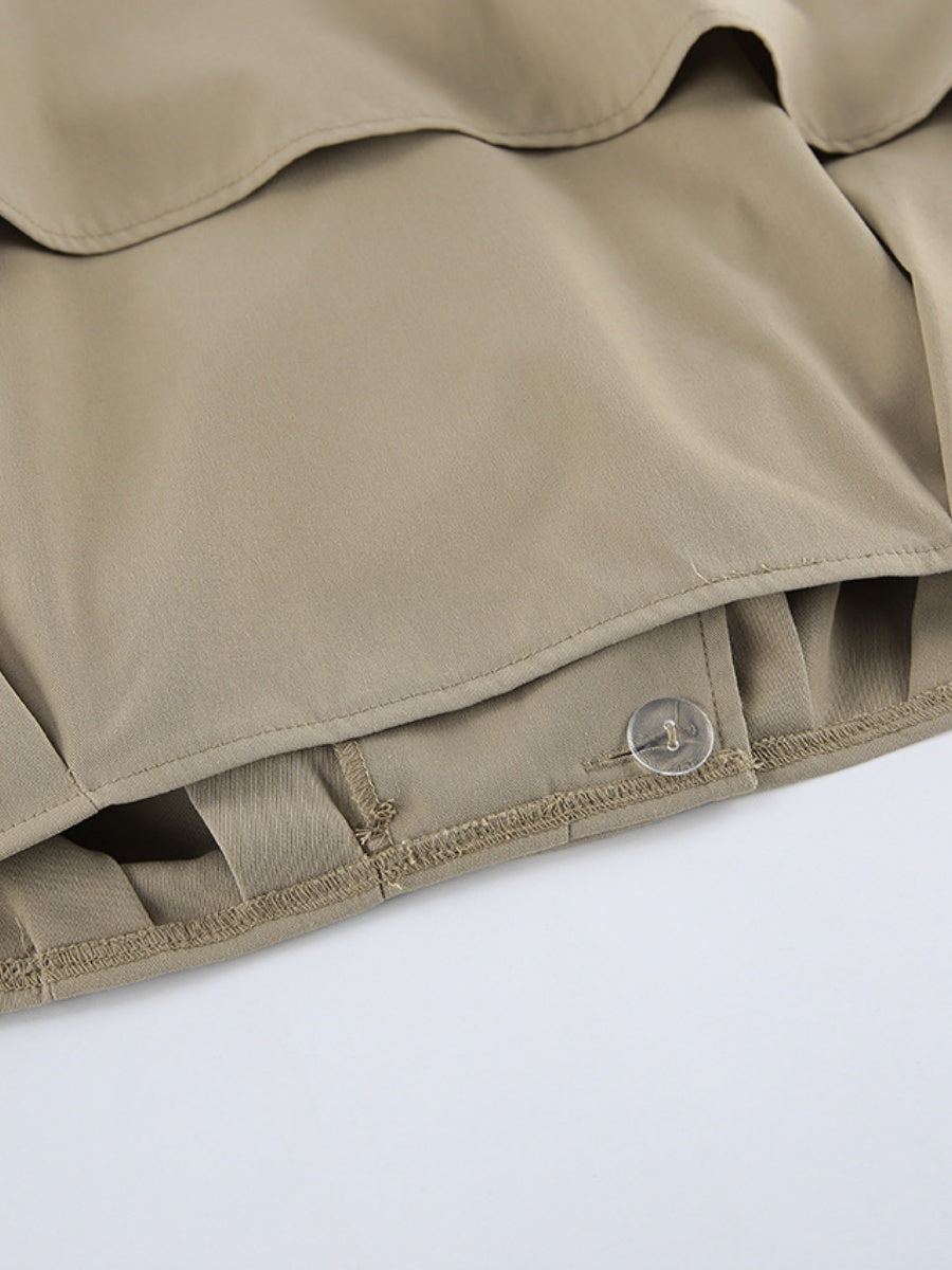 Liber Autumn Women's Pocket Solid Color Trench Coats