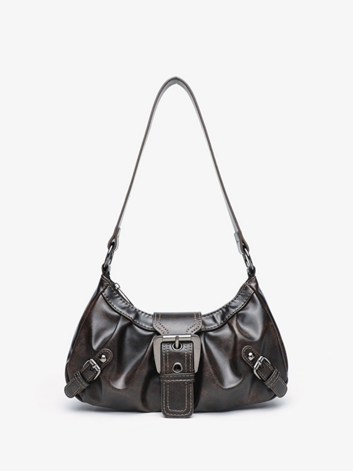 Stylish And Edgy Motorcycle Studded Shoulder Bag