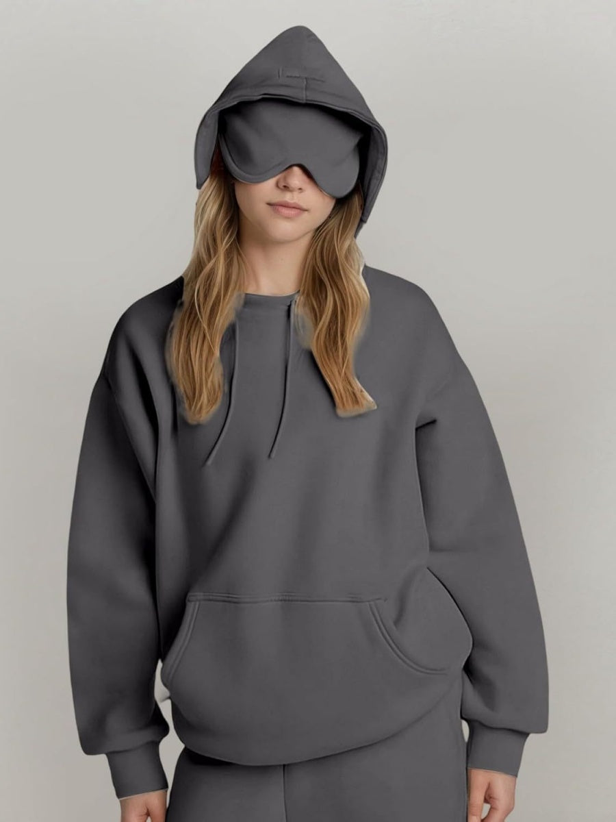 Sweats à capuche unis avec poche