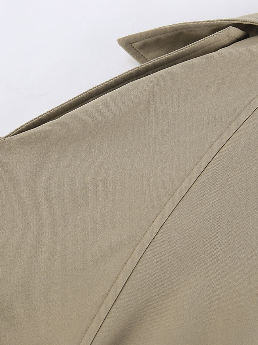 Liber Autumn Women's Pocket Solid Color Trench Coats