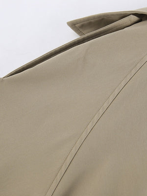 Liber Autumn Women's Pocket Solid Color Trench Coats