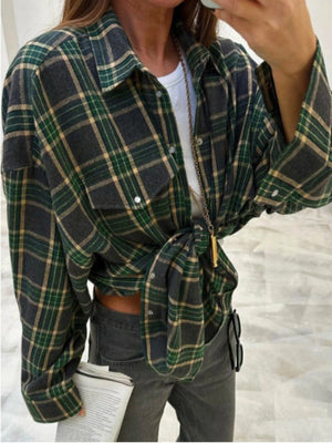 Plaid Oversize Coat Shirts