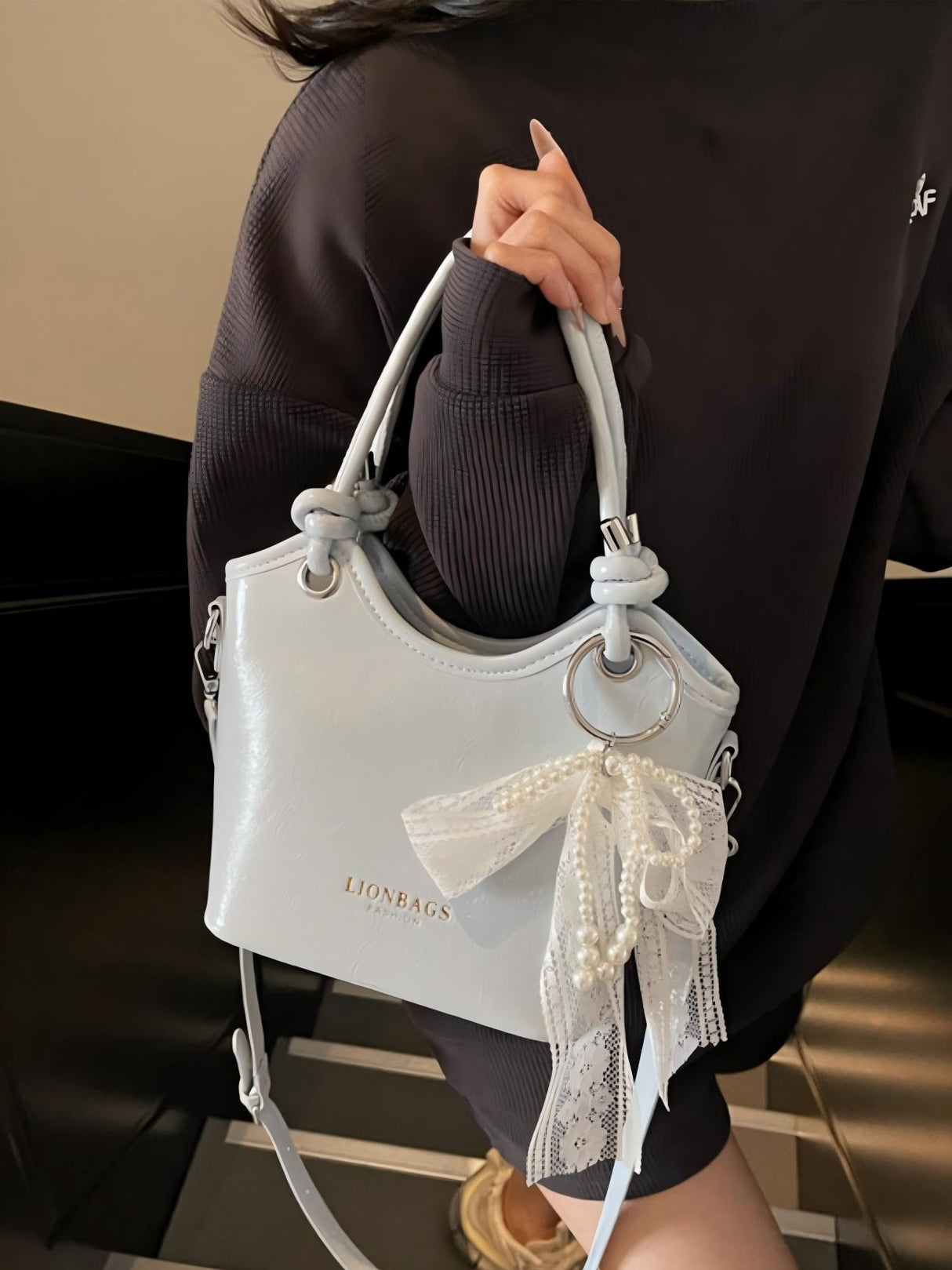 Knotted Color Block Handbag