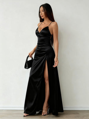 Camisoles Satin Slit Maxi Dresses