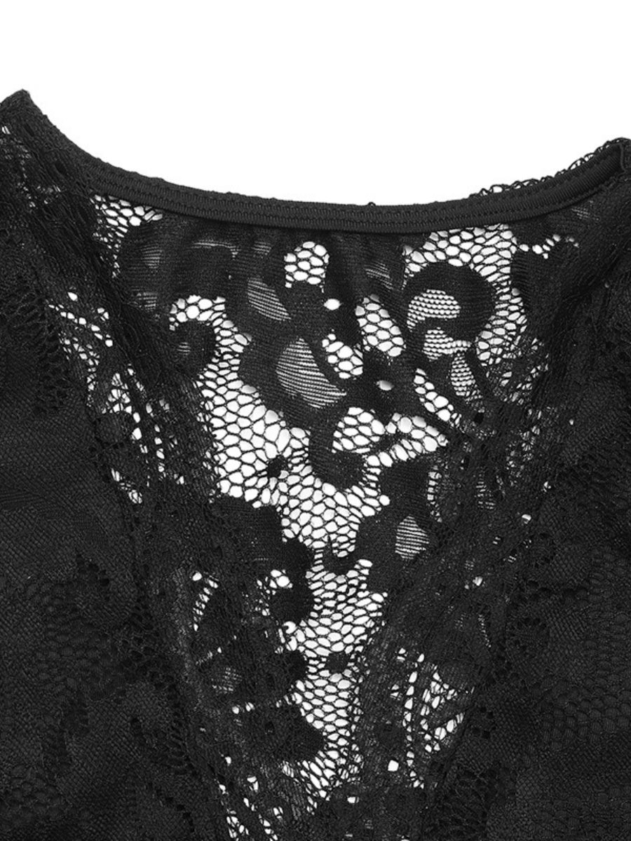 Sexy And Elegant Lace Waist-cinching V-neck Jumpsuits&Bodysuits