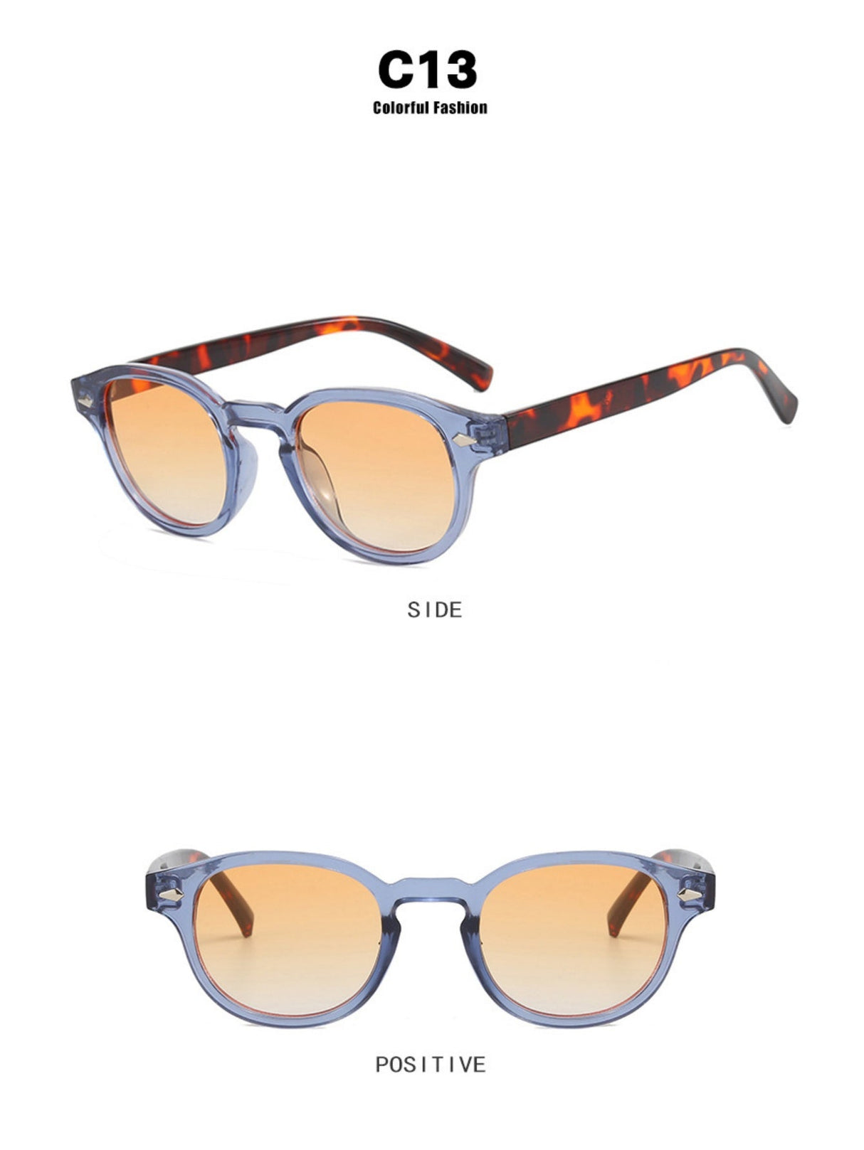 Riveted Arrow Small Frame Oval Sunglasses