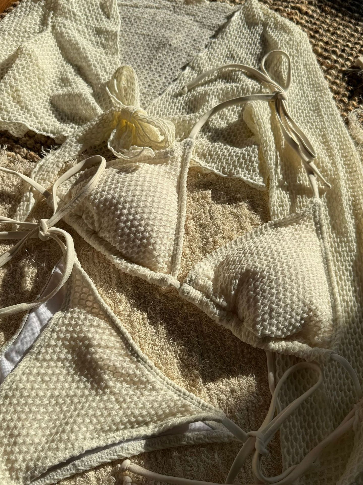 Beach Vacation Style Two-piece Swimsuit Four-piece Set