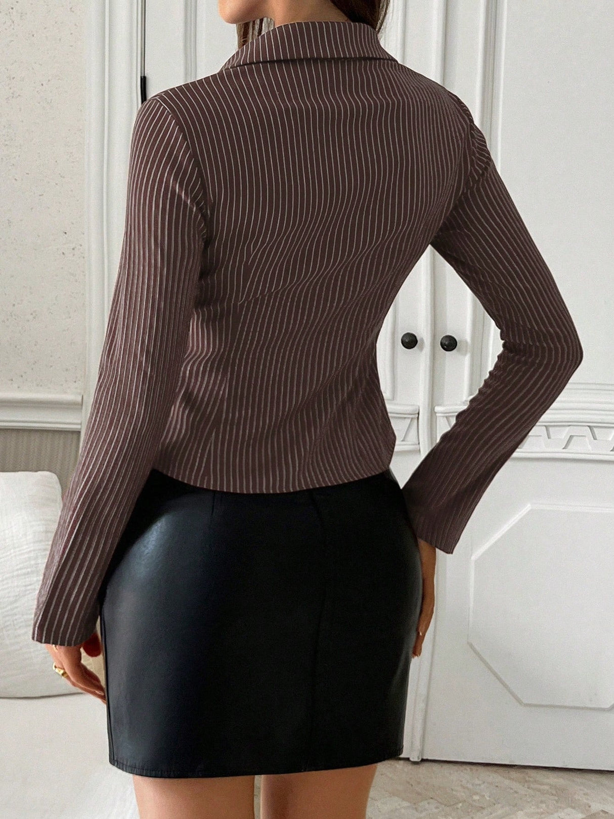 Long sleeve Stripes Slim fit Shirts