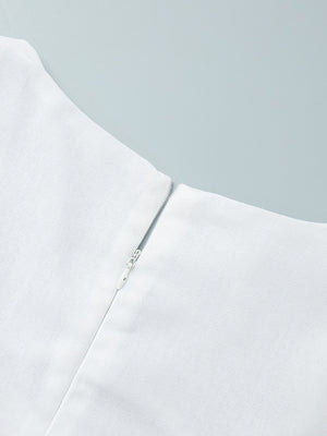 Square Collar Cotton And Linen Camisoles Leisure Temperament Maxi Dresses