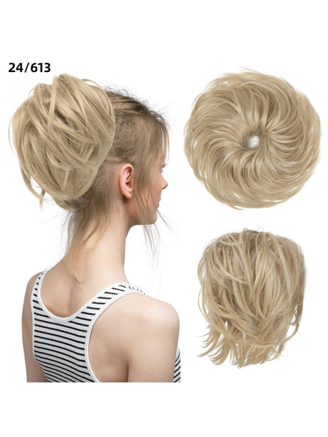 Fluffy Long Beard Curly Hair Updo Wig