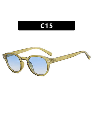 Riveted Arrow Small Frame Oval Sunglasses