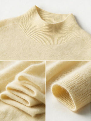 95% Wool & Cashmere Relaxed Crew-Neck Sweater