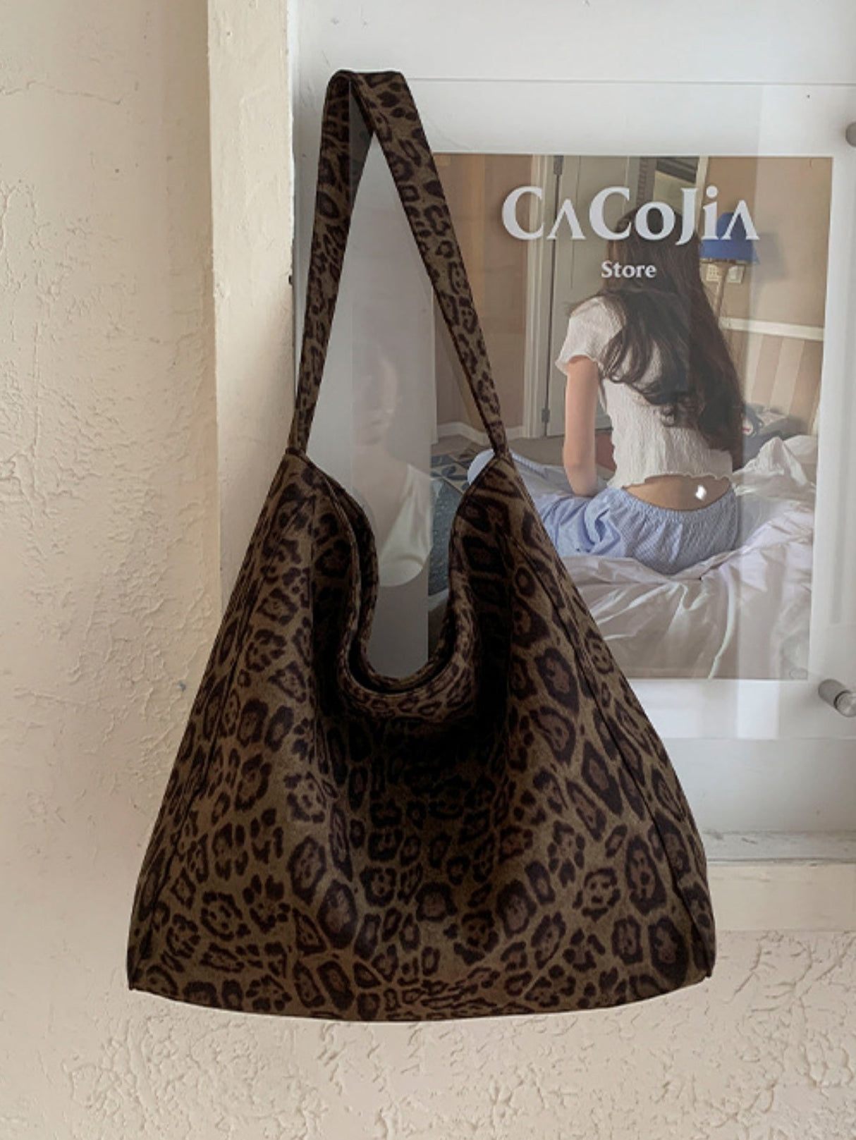 Leopard Print Large Capacity Shoulder Bag