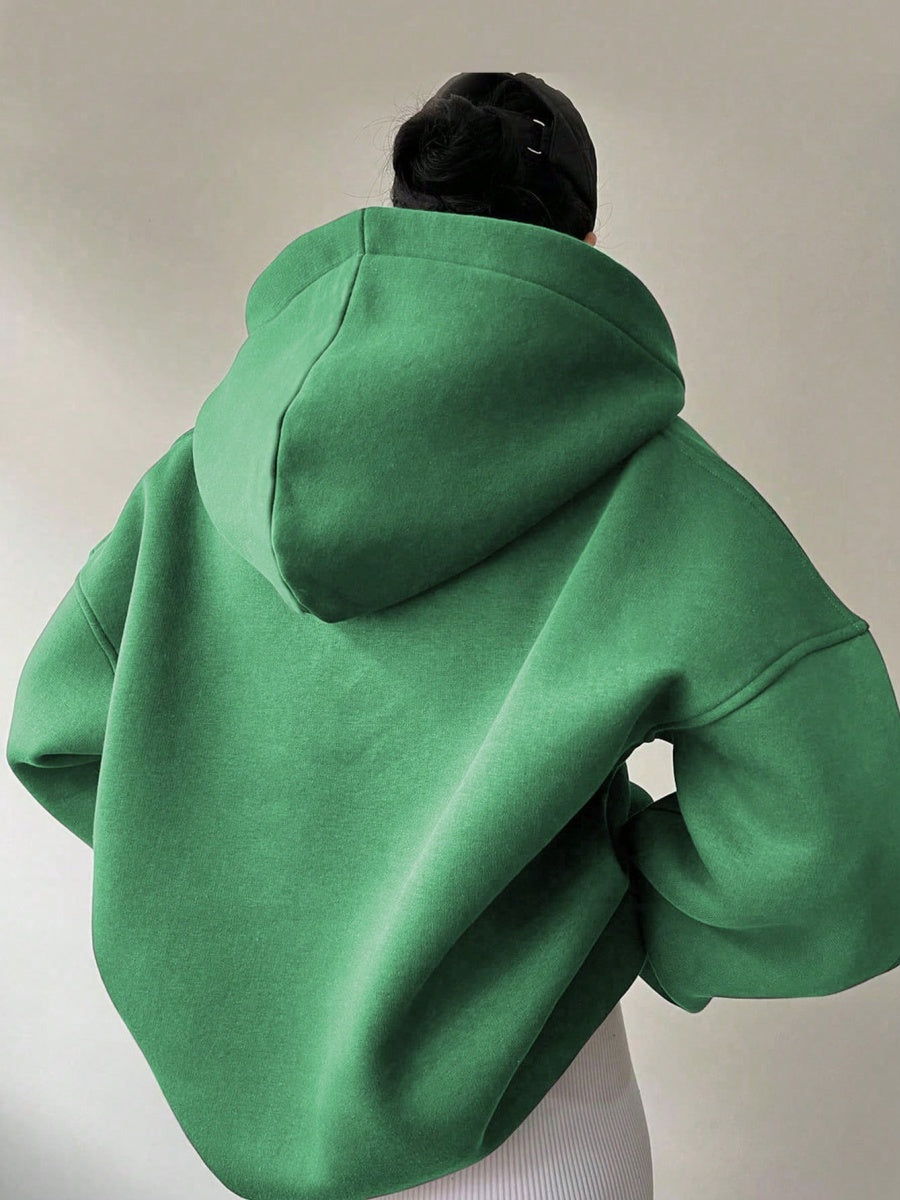 Liber Autumn Women's Hooded Solid Color Sweatshirts&Hoodies