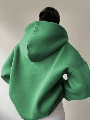 Liber Autumn Women's Hooded Solid Color Sweatshirts&Hoodies