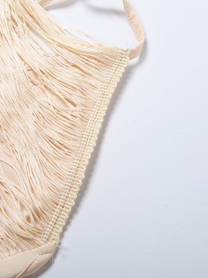 Tassel V-neck Halter Hip-hugging Mini&Short Dresses