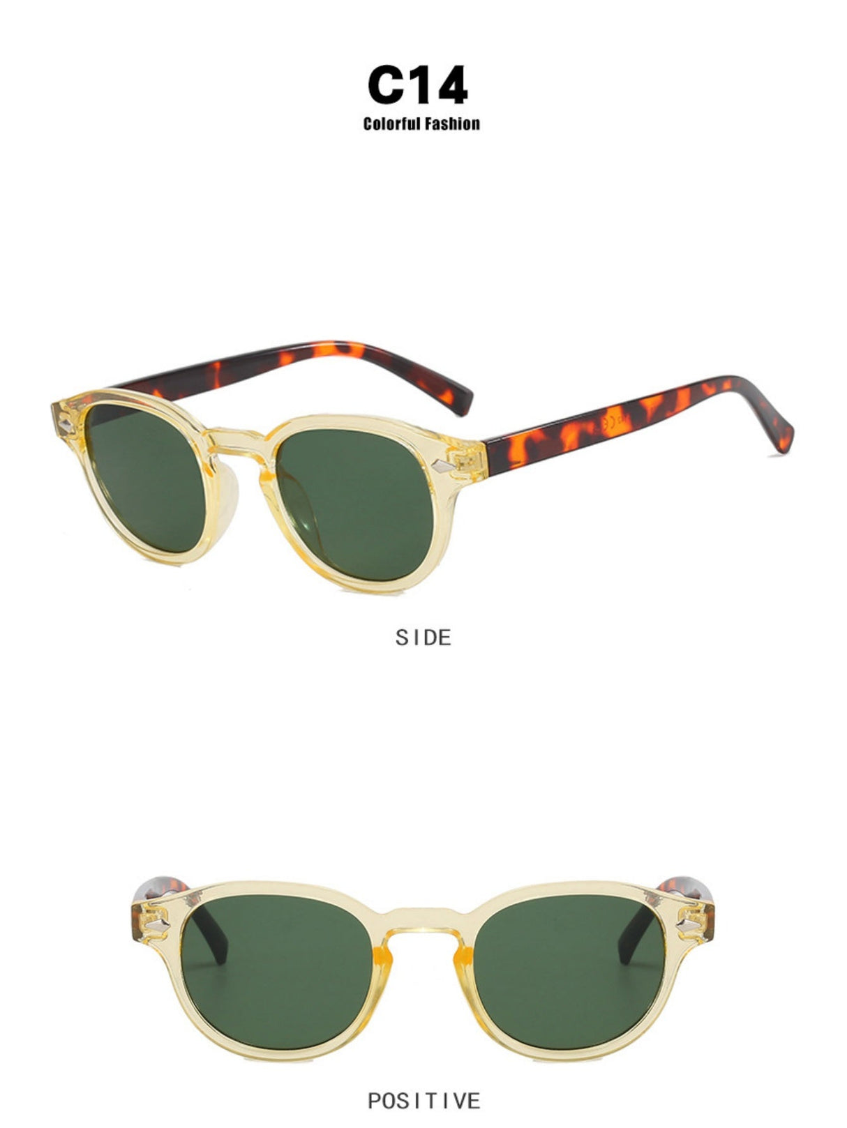 Riveted Arrow Small Frame Oval Sunglasses