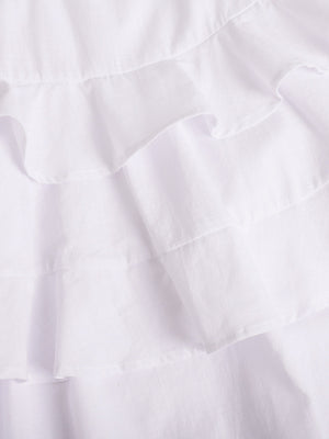 Pure Cotton Cake Skirt Backless Camisoles Beach Cover-up Mini&Short Dresses