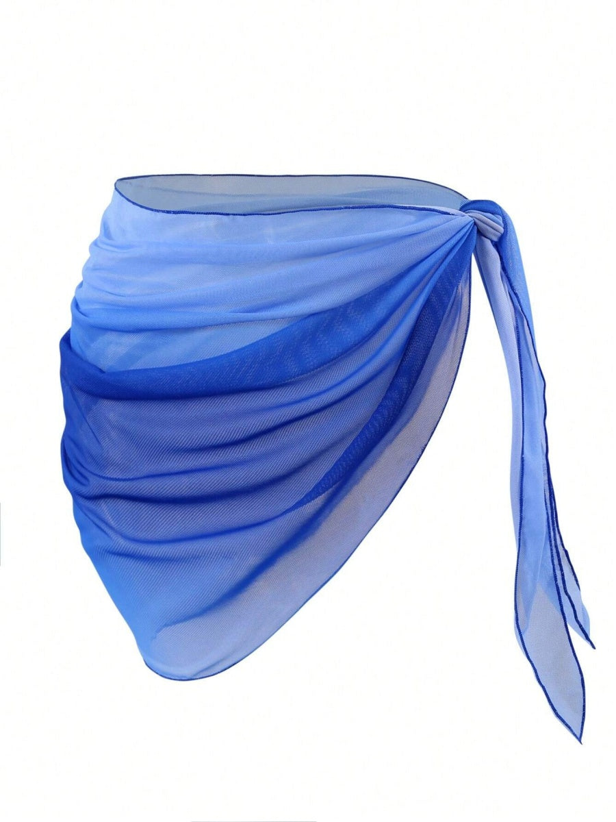 Gradient Color Tie Beach Dress