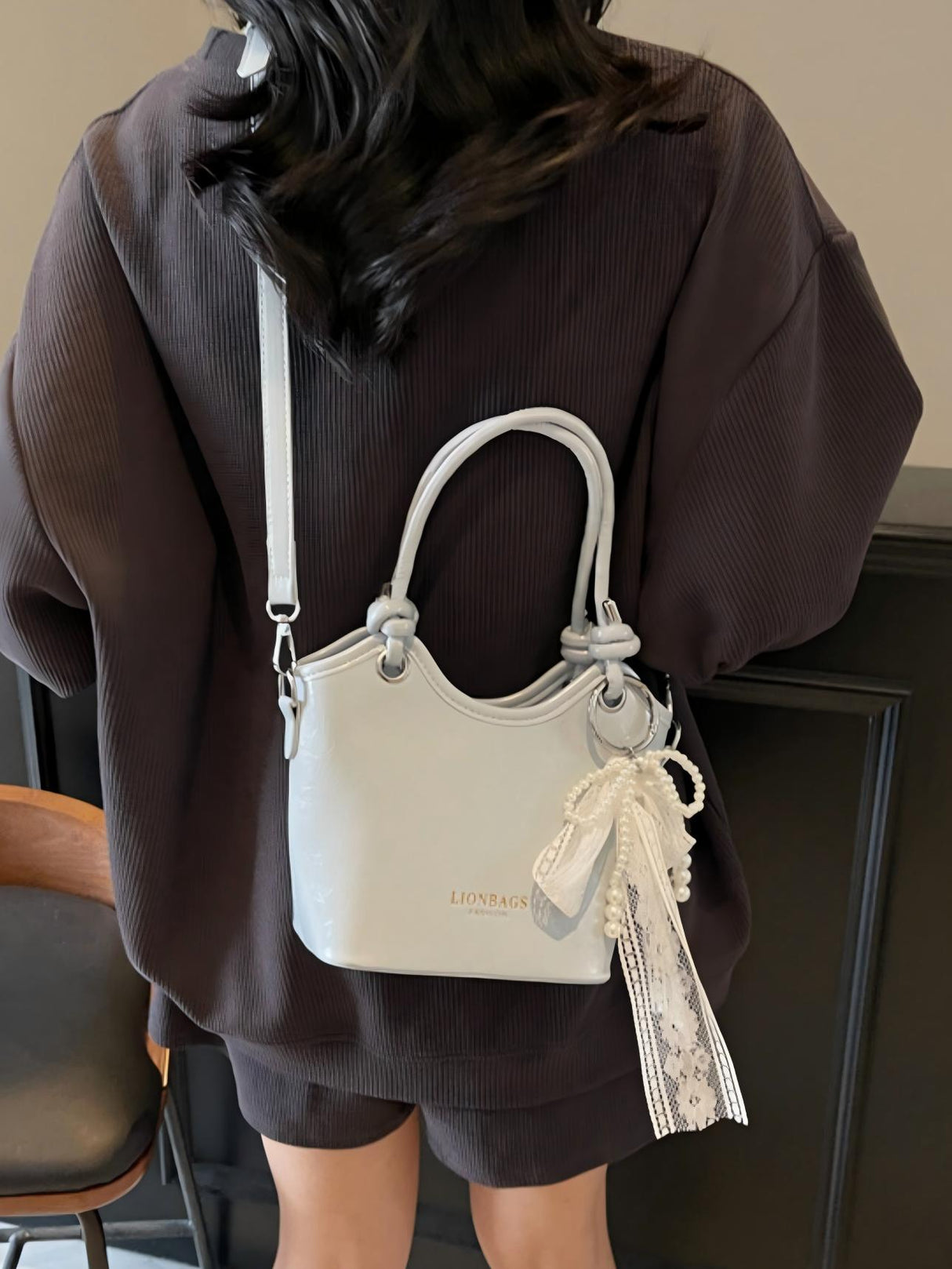 Knotted Color Block Handbag