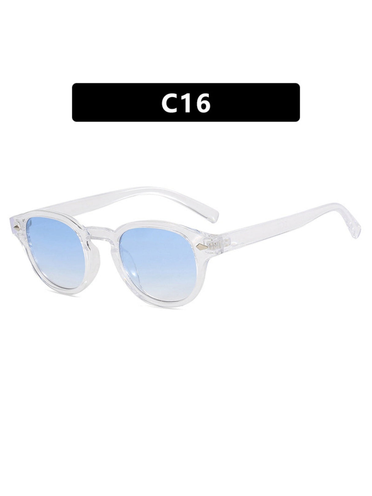 Riveted Arrow Small Frame Oval Sunglasses