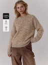100% Wool Flecked Crew-Neck Sweater