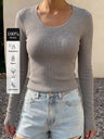 100% Wool Crew Neck Long-Sleeve Sweater