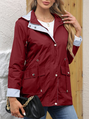 Removable Cap Water Proof Pocket Hooded Jackets