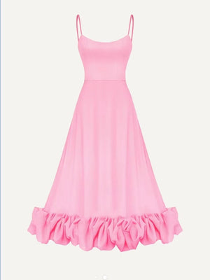 Large Skirt 3D Flowers Camisoles Maxi Dresses