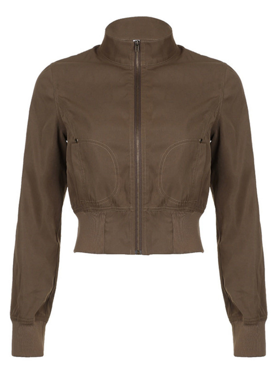 Liber Autumn Women's Pocket Zipper Jackets