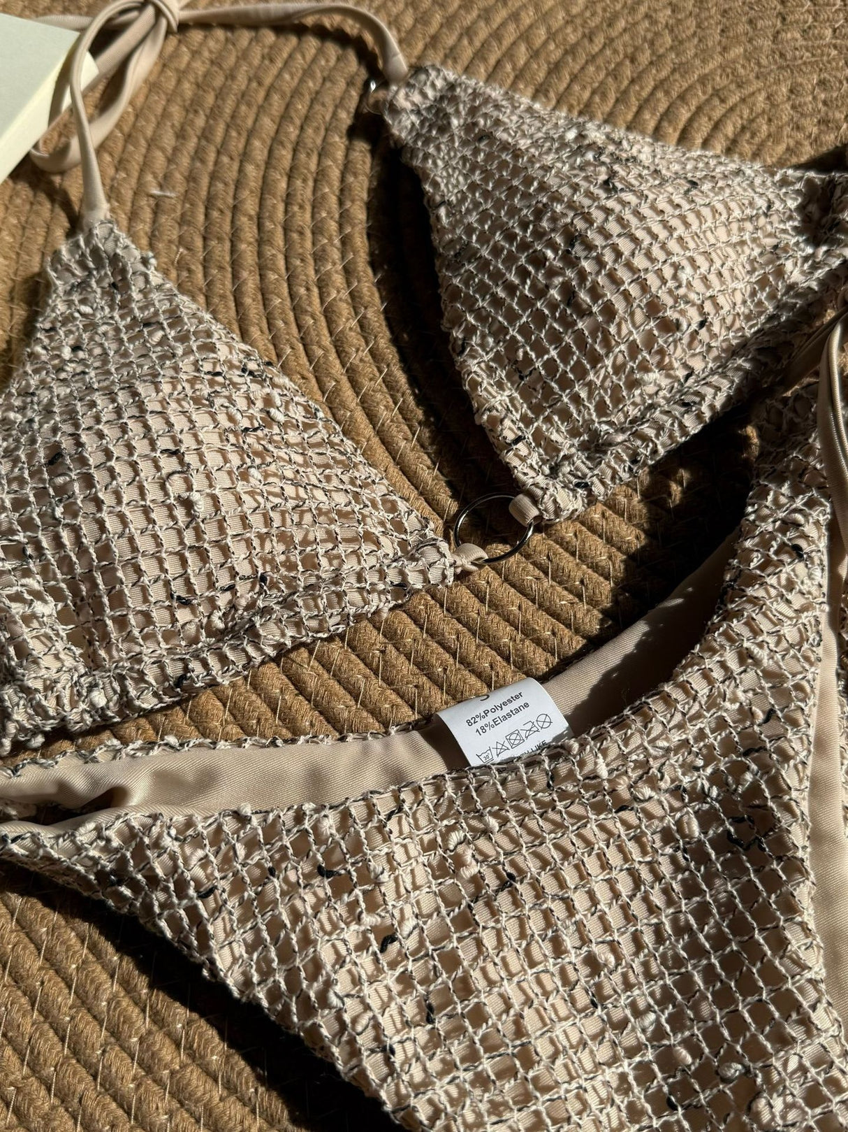 Mesh Sexy Strappy Swimsuit Bikini Three-Piece Set