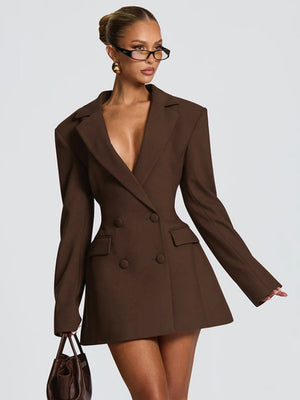 V-neck, Long Sleeves, Tulip-shaped Waist Blazers