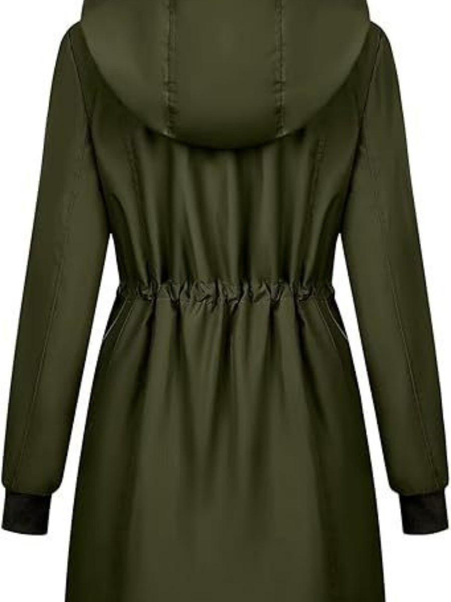 Mid-length Lightweight Raincoat Water Proof Mountain Climbing Outdoor Windproof Detachable Hood Trench Coats