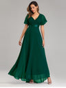 V-neck Chiffon Large Skirt Temperament Formal Dress Maxi Dresses